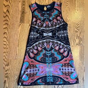 Angie Patterned Brown Boho Dress